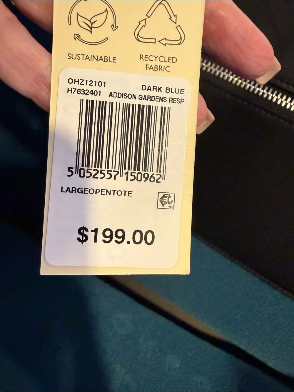 Radley London Addison Park Open Tote Navy NWT